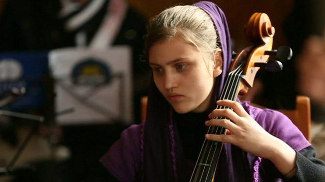 Girl playing cello