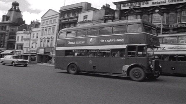 Bus in Bristol during 1960s