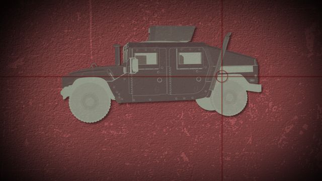 Humvee illustrator with crosshairs