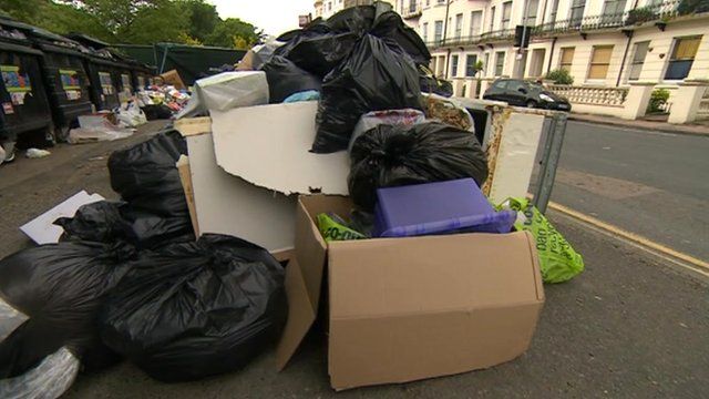 Rubbish on Brighton's streets