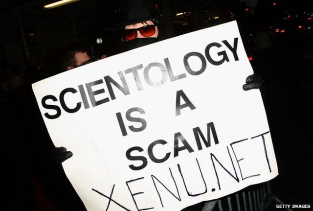 Scientology protest on the way back, I told them they neede…