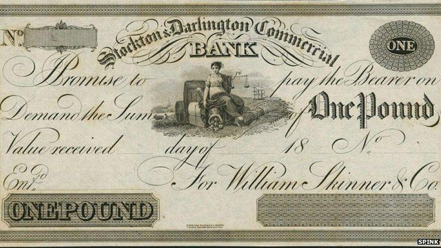 Stockton and Darlington Commercial banknote