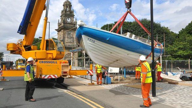 The Tyne being removed for restoration