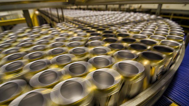 cans on Ball Packaging's Belgrade production line