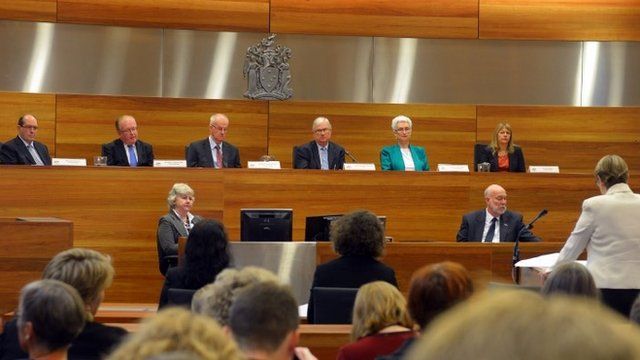 File photo: the first day of the Royal Commission into the Sexual Abuse of Children, at the County Court in Melbourne, 3 April 2013