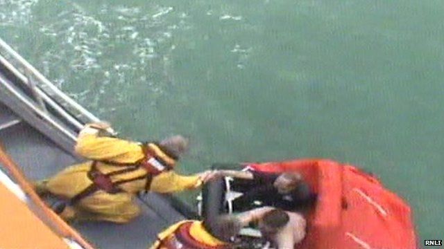 man rescued from yacht