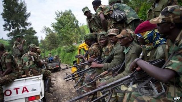DR Congo soldiers and M23 rebels clash near Goma - BBC News