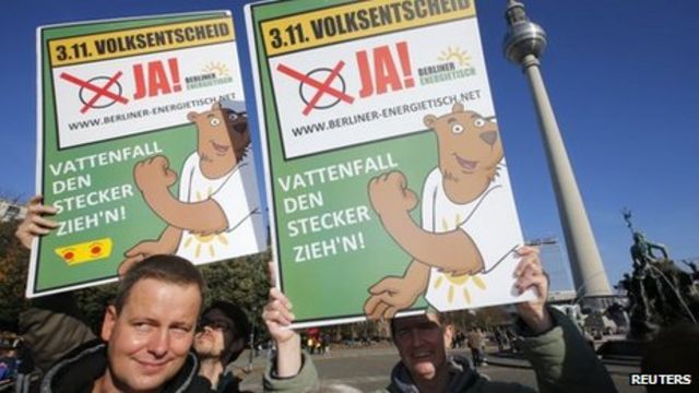 German call to 'undo' energy privatisation amid Berlin vote - BBC News