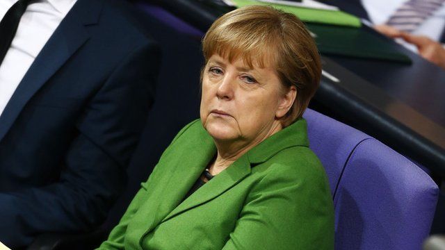 German Chancellor Angela Merkel in Bundestag, 18 Nov 13