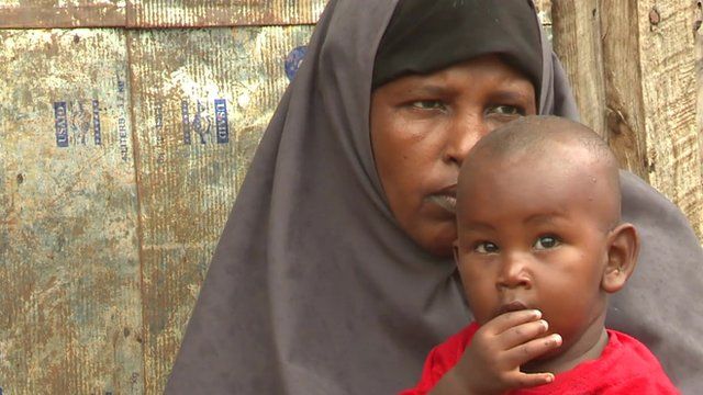 Woman and child in Dadaab refugee camp