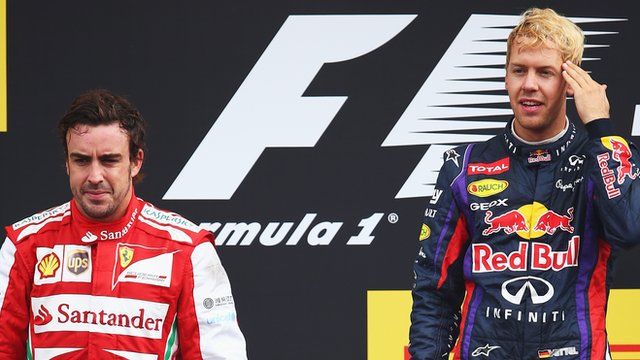 Fernando Alonso (left) and Sebastian Vettel