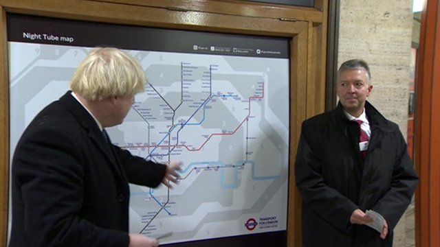 Boris Johnson reveals the Night Tube map