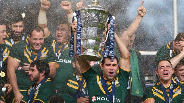 Australia lift the Rugby League World Cup