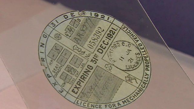 A tax disc from 1921