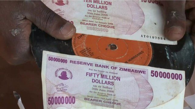Old Zimbabwean currency
