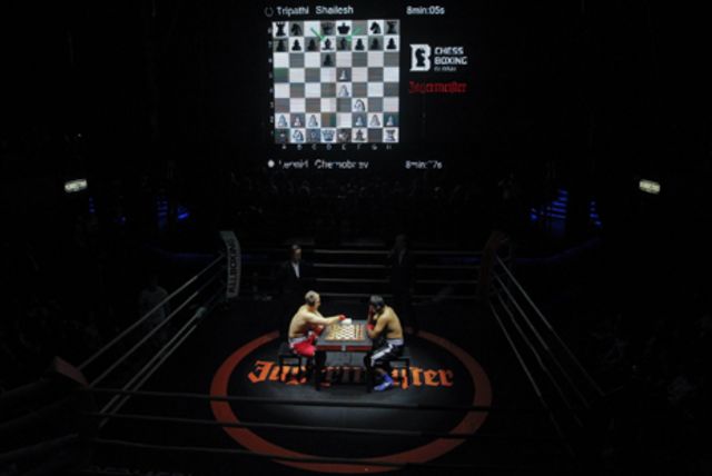 The new sport for those with brains AND brawn it's chess-boxing!