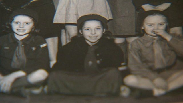Ann Philips as a Brownie in the 1940s