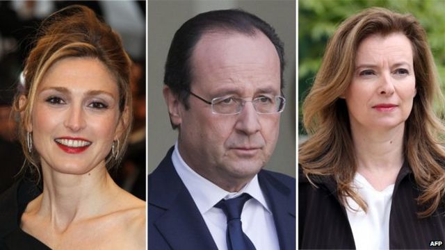 French President Francois Hollande and Valerie Trierweiler visit
