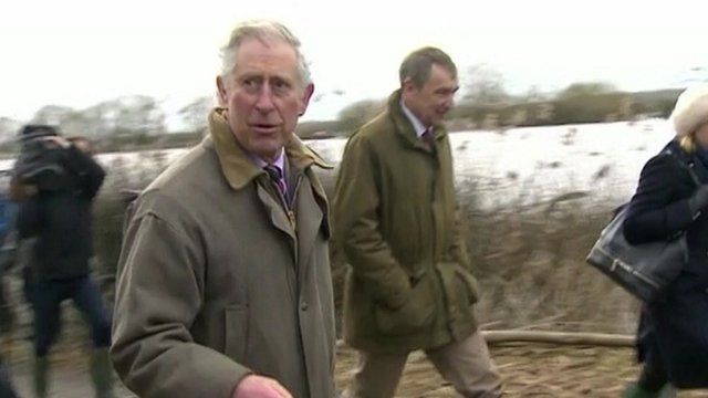 Prince Charles visits the Somerset Levels