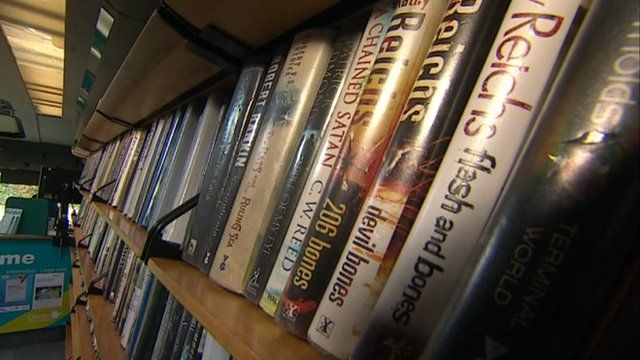 Inside a mobile library