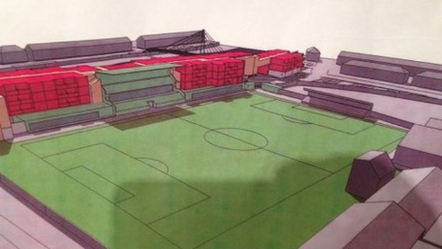 Aberystwyth Football club unveils £13m stadium expansion - BBC News