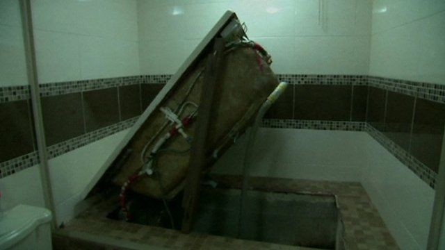 Entrances to secret tunnels were hidden under bath tubs