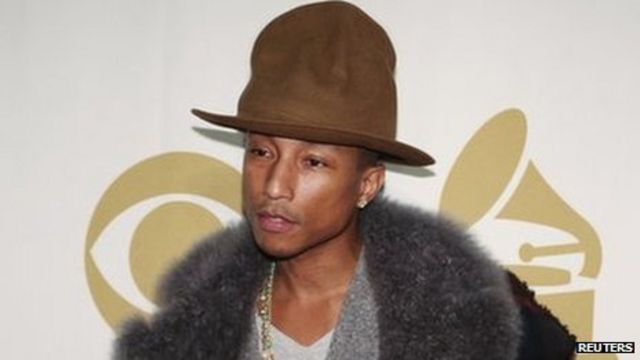 Pharrell Williams puts Grammys hat on  for charity