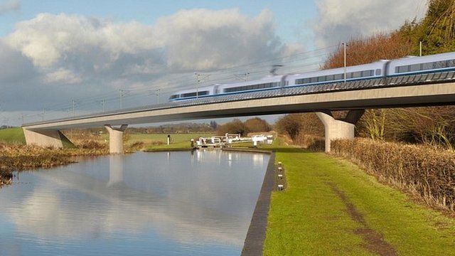 Artists impression of an HS2 train