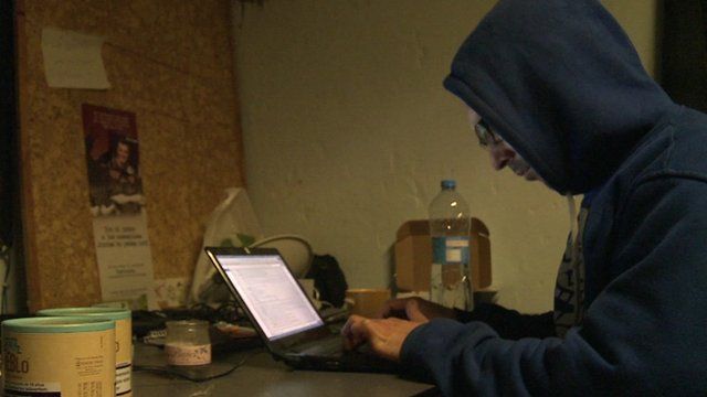 Man working in a cybersquat