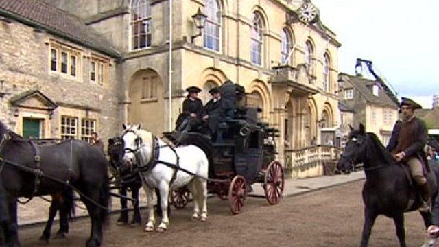 Corsham is doubling as 18th Century Truro for the production