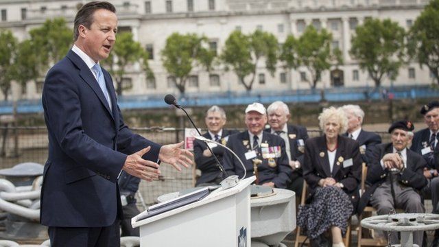 David Cameron addresses veterans