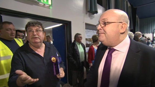 UKIP party agent Phil Heath (left) and Basingstoke and Deane UKIP councillor Stephen West