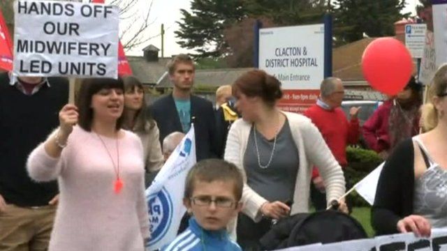 Clacton maternity unit protest
