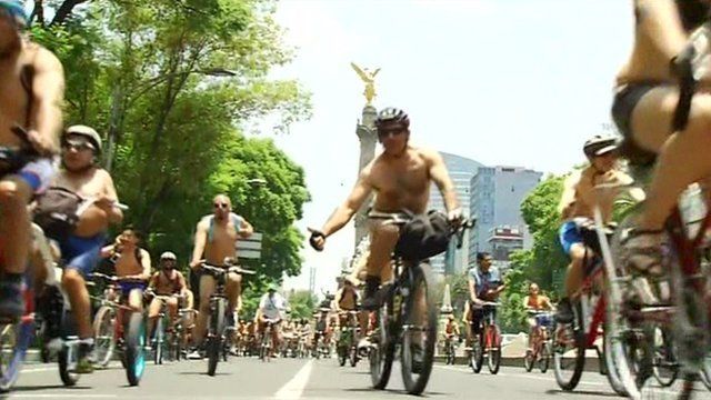 Naked Bike Ride Highlights Importance Of Being Noticed BBC News