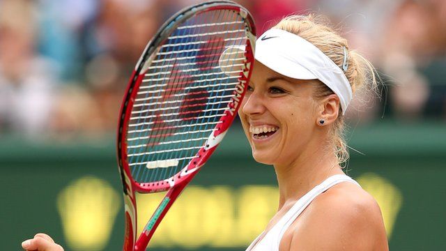 Sabine Lisicki celebrates third round win at Wimbledon