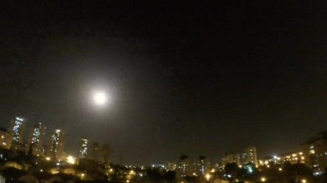 An explosion over Israel