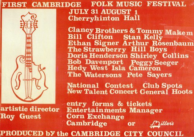 The first Cambridge Folk Festival poster