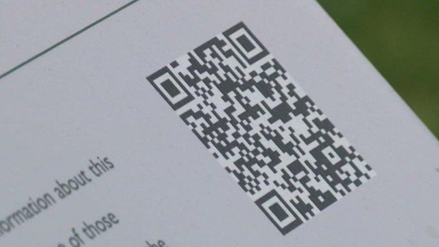 QR code at war grave cemetery