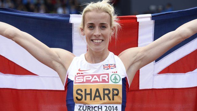 British 800m runner Lynsey Sharp at the European Athletics Championships in Zurich