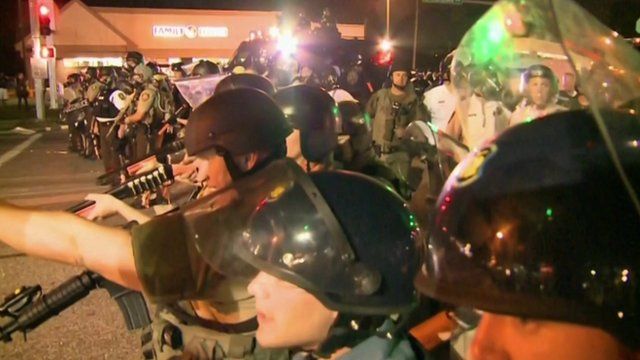 Armed police in Ferguson