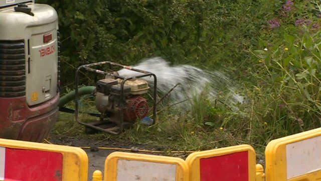 water being pumped from gas mains