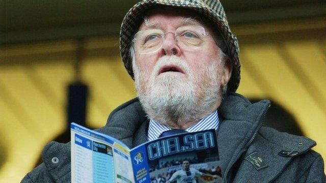 Lord Attenborough at a Chelsea game in 2003
