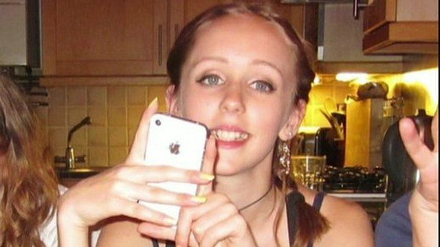 Alice Gross with her white iPhone 4 s