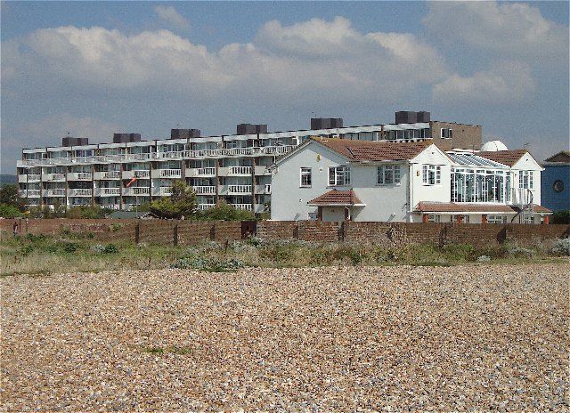 Flats on the beach front at Shoreham by Sea