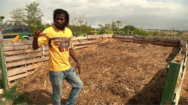 Composting site in Haiti