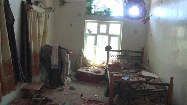 Bombed out room in Yemen