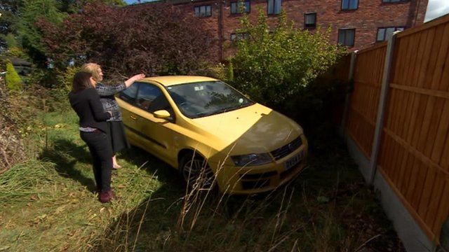 Wendy Collins and her car