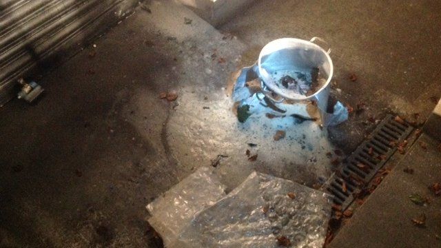 A saucepan, thought to contain homemade explosive material, was left at the front door of Carnagh Orange hall