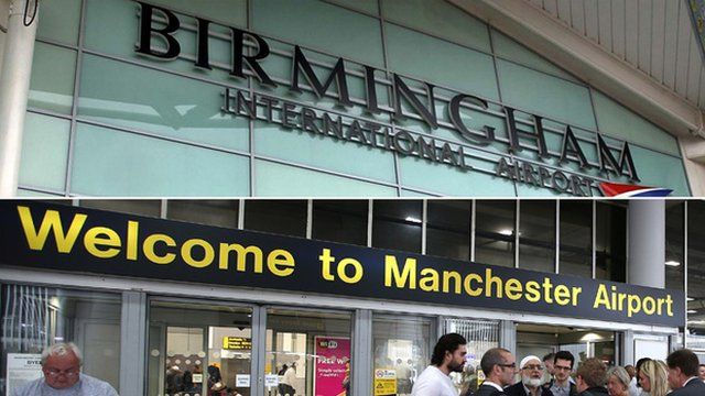 Birmingham & Manchester airport entrance