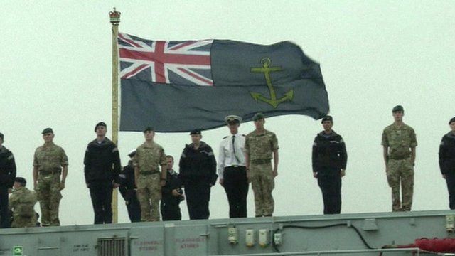The Royal Navy medical ship RFA Argus' crew